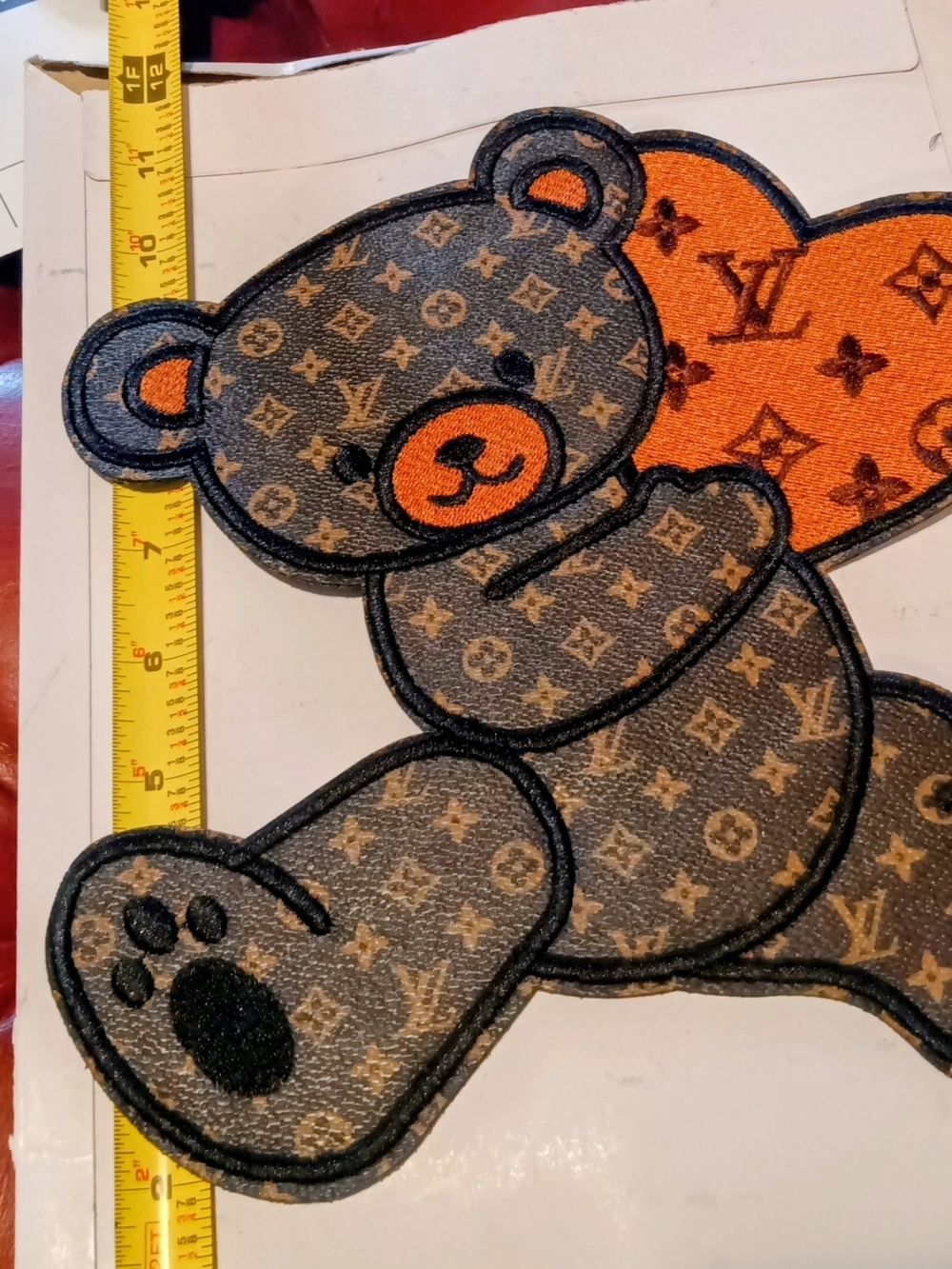 -Inspired Bear Patch Large . Jacket Size